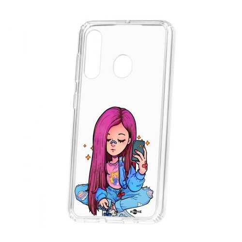 Чехол Kruche Samsung Galaxy A60 Print Pink Hair в Залог успеха