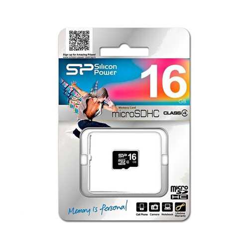 Флеш карта microSD 16GB Silicon Power microSDHC Class 4 в Залог успеха