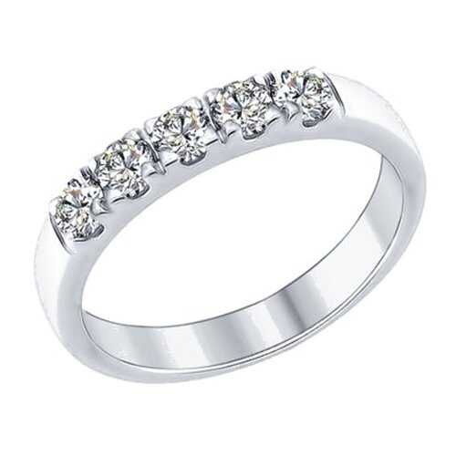 Кольцо женское SOKOLOV из серебра со Swarovski Zirconia 89010061 р.17 в Залог успеха