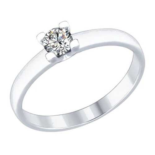 Кольцо женское SOKOLOV из серебра со Swarovski Zirconia 89010060 р.19 в Залог успеха