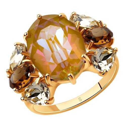 Кольцо женское SOKOLOV из серебра с кристаллами Swarovski 93010826 р.17 в Залог успеха