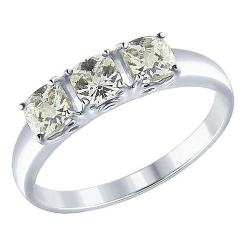 Кольцо женское SOKOLOV из серебра со Swarovski Zirconia 89010063 р.18.5 в Залог успеха