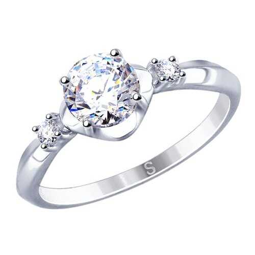 Кольцо женское SOKOLOV из серебра со Swarovski Zirconia 89010116 р.17.5 в Залог успеха