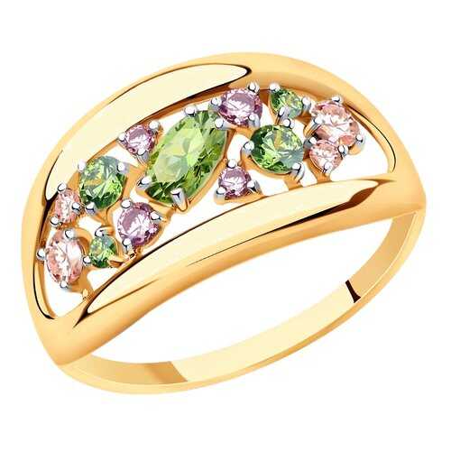 Кольцо женское SOKOLOV из золота с фианитами Swarovski 81010469 р.20 в Залог успеха