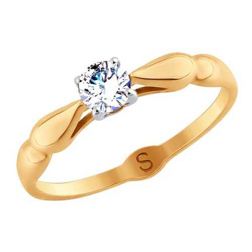 Кольцо женское SOKOLOV из золота со Swarovski Zirconia 81010363 р.18 в Залог успеха