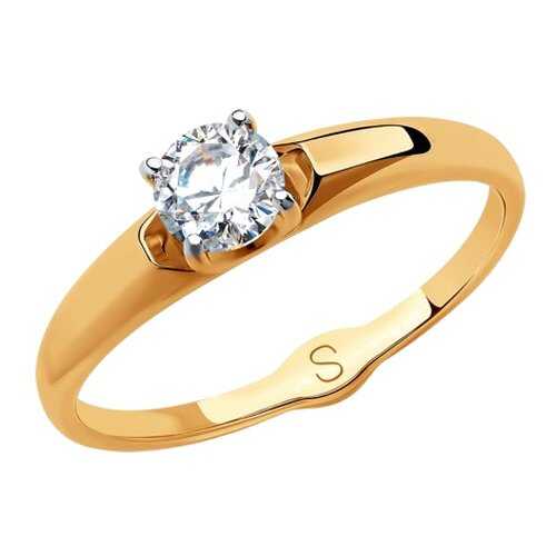Кольцо женское SOKOLOV из золота со Swarovski Zirconia 81010429 р.17 в Залог успеха