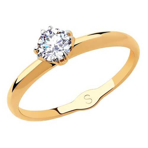 Кольцо женское SOKOLOV из золота со Swarovski Zirconia 81010435 р.17.5 в Залог успеха