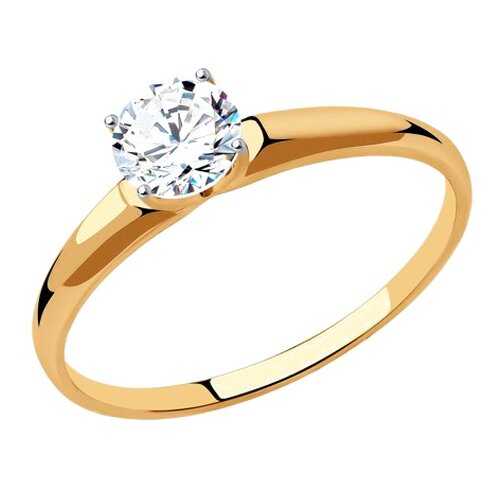Кольцо женское SOKOLOV из золота со Swarovski Zirconia 81010438 р.16.5 в Залог успеха