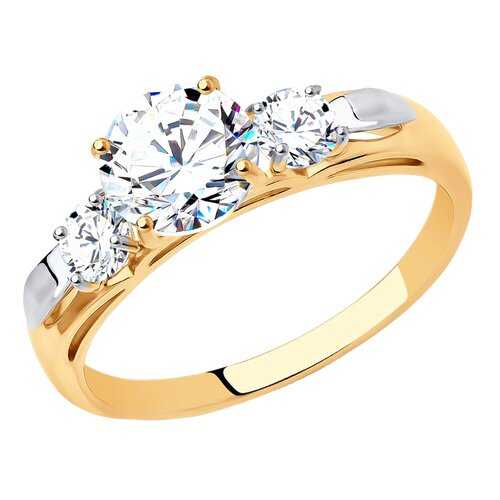 Помолвочное кольцо женское SOKOLOV из золота со Swarovski Zirconia 81010194 р.16 в Залог успеха