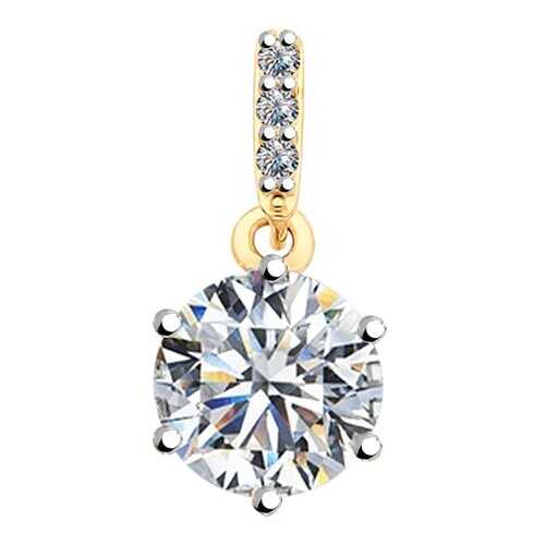 Подвеска SOKOLOV из золоченого серебра со Swarovski Zirconia 89030022 в Залог успеха