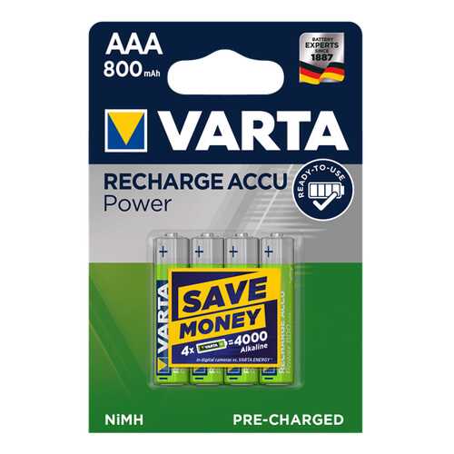 Аккумуляторная батарея Varta RECHARGE ACCU POWER 56703 4 шт в Залог успеха
