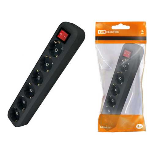 Сетевой фильтр TDM ELECTRIC СФ-06В, 6 розеток, 3 м, Black в Залог успеха