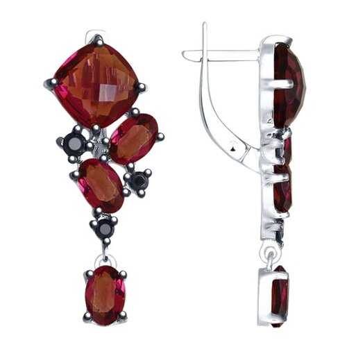 Серьги SOKOLOV из серебра с кристаллами Swarovski и фианитами 94023043 в Залог успеха