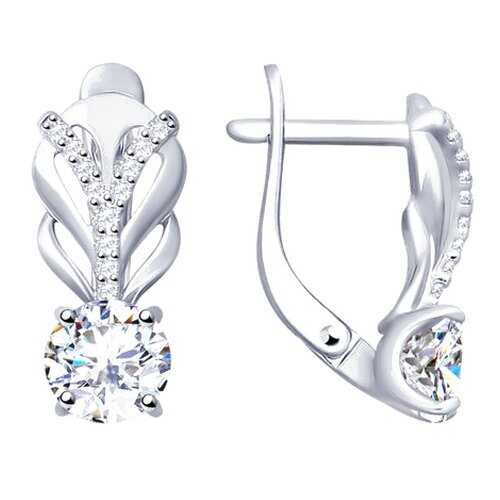 Серьги SOKOLOV из серебра со Swarovski Zirconia 89020098 в Залог успеха