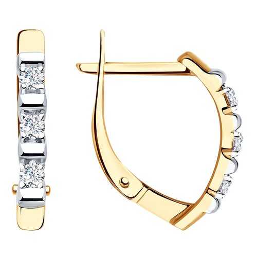 Серьги SOKOLOV из золота со Swarovski Zirconia 81020417 в Залог успеха