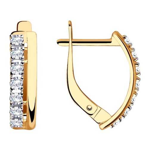 Серьги SOKOLOV из золота со Swarovski Zirconia 81020430 в Залог успеха