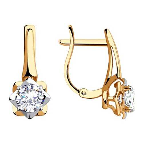 Серьги SOKOLOV из золота со Swarovski Zirconia 81020456 в Залог успеха